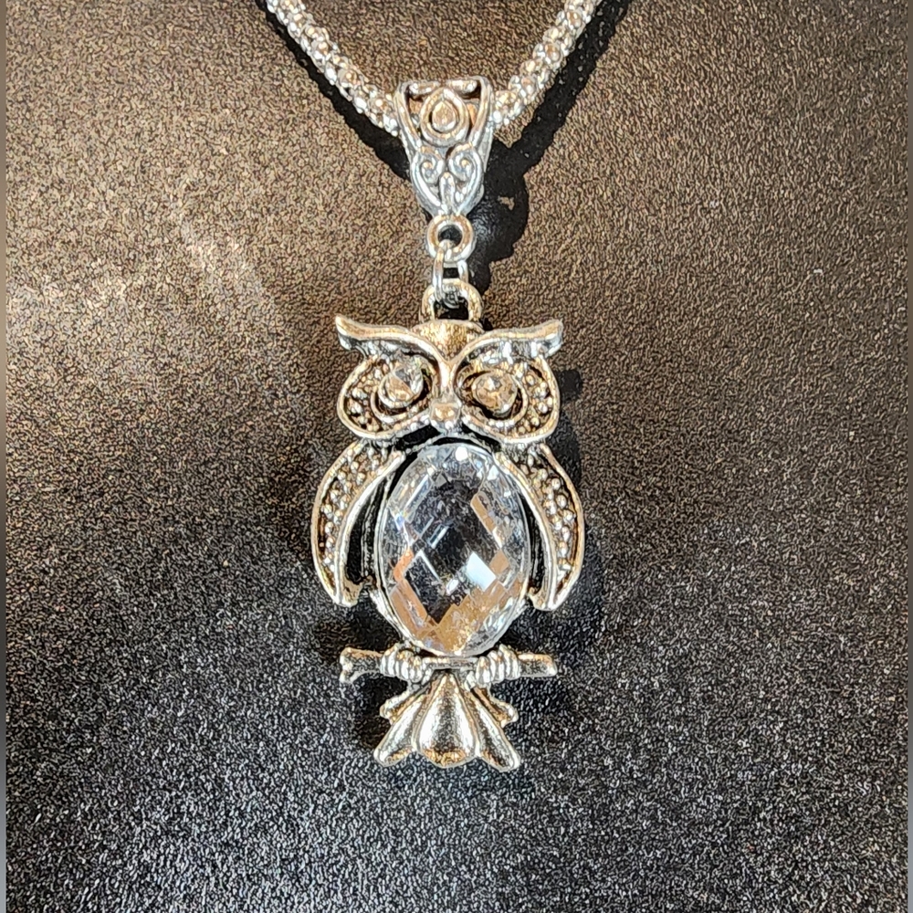Owl Necklace With Adjustable Chain